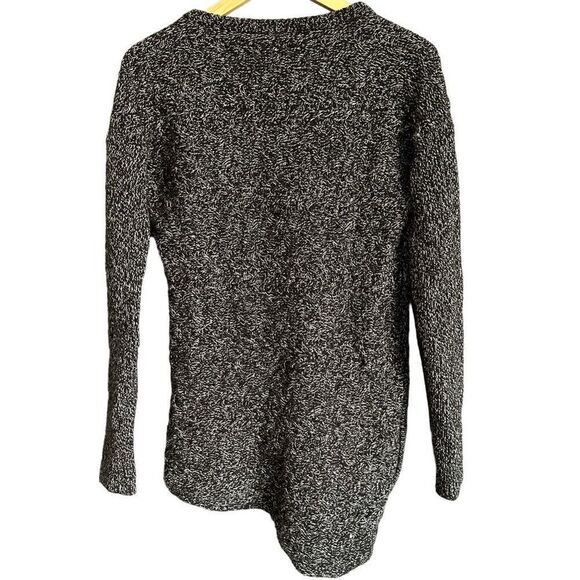 Athleta Northern Lights Chunky Knit Tunic Cashmere Wool Sweater Black Marl - Picture 7 of 10